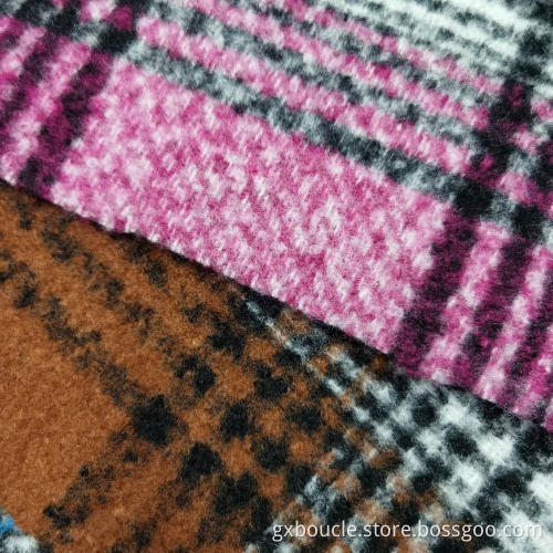 Boucle Vogue rutade borstade tyger